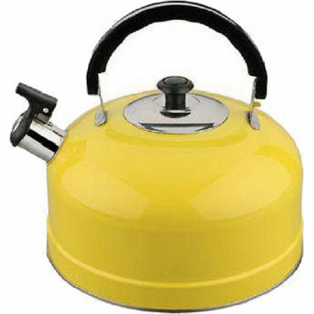 Чайник со свистком 2,5 л (из нержавеющей стали) жёлтый Irit IRH-418