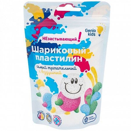Шариковый пластилин для лепки Genio Kids - Art незастывающий 15 гр. в ассортименте TA1803
