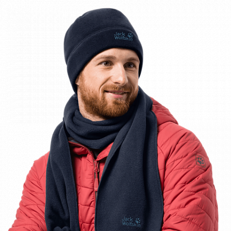 На картинке изображен Шапка мужская Jack Wolfskin Vertigo Cap night blue 1901811-1010561 Шапка мужская Jack Wolfskin Vertigo Cap night blue 1901811-1010561