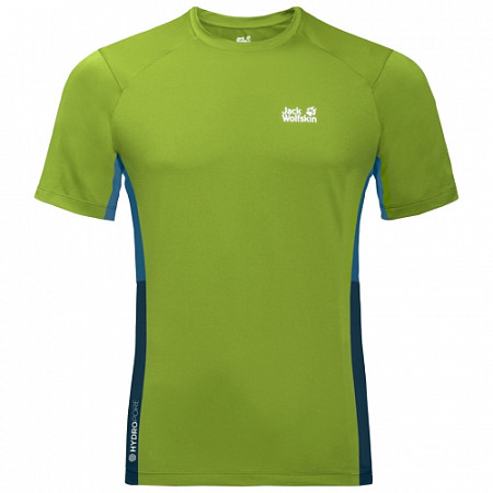На картинке изображен Футболка мужская Jack Wolfskin Narrows T M spring lime Футболка мужская Jack Wolfskin Narrows T M spring lime
