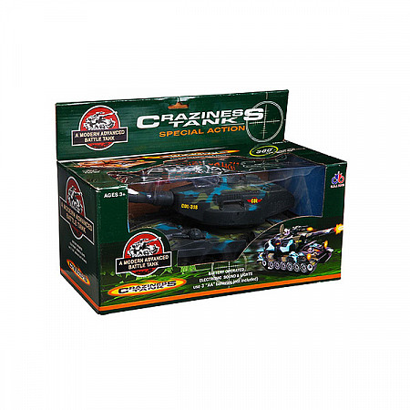 На картинке изображен Игрушка на батарейках Танк CDL-23318 Игрушка на батарейках Танк CDL-23318