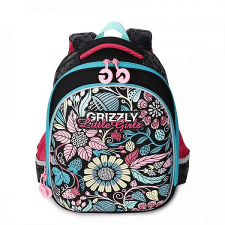 На картинке изображен Рюкзак школьный GRIZZLY RA-979-5 /1 black Рюкзак школьный GRIZZLY RA-979-5 /1 black