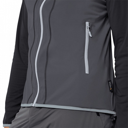 На картинке изображен Спортивная куртка мужская Jack Wolfskin Hydro Hooded Light Jacket M ebony Спортивная куртка мужская Jack Wolfskin Hydro Hooded Light Jacket M ebony