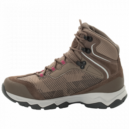 На картинке изображен Ботинки женские Jack Wolfskin Rock Hunter Texapore Mid W siltstone Ботинки женские Jack Wolfskin Rock Hunter Texapore Mid W siltstone