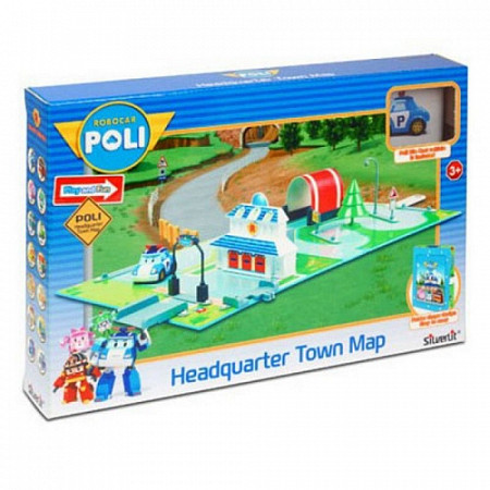 Игрушка Robocar Poli Набор «Город» Штабквартира (металлическая машинка Поли в комплекте) 83280