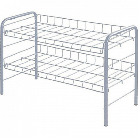 Этажерка для обуви Nika (2 полки, 4 уровня в прихожую) серая ЭТ3