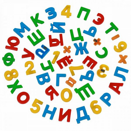 Набор Полесье Первые уроки на магнитах 33 буквы + 10 цифр + 5 знаков 70289