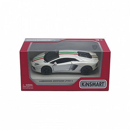 Модель авто инерционная Kinsmart Lamborghini Aventador LP700-4 KT5355WF White