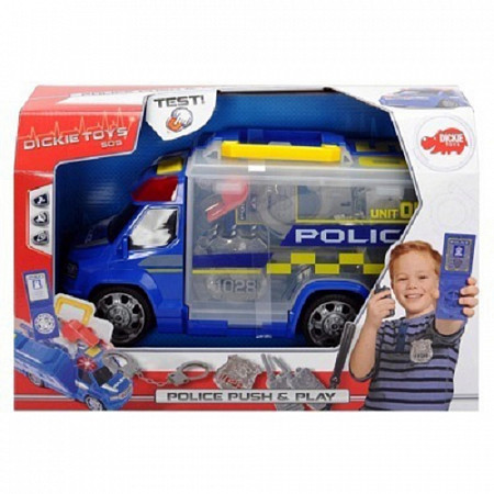 На картинке изображен Игрушка Dickie Toys Полицейская машина с аксессуарами 33 см (203716005) Игрушка Dickie Toys Полицейская машина с аксессуарами 33 см (203716005)