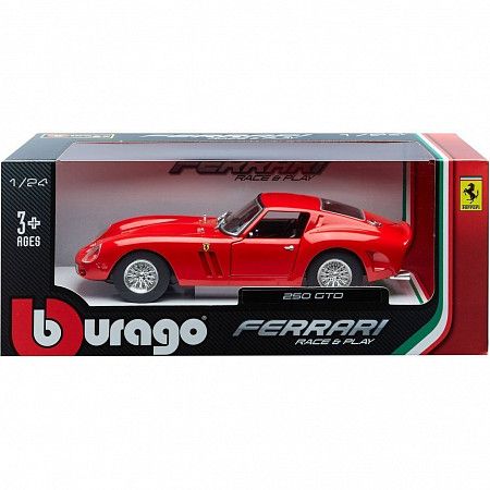 Модель автомобиля Bburago 1:24 Ferrari 250 GTO (18-26018) red