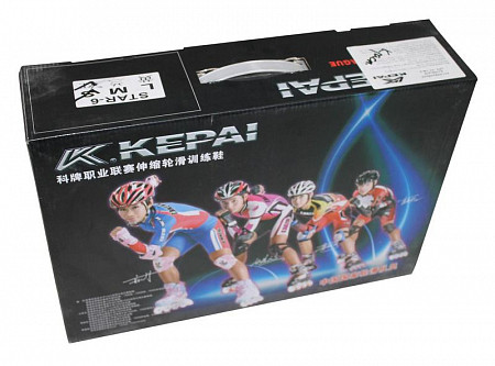 На картинке изображен Роликовые коньки Kepai SS-CHIN-STAR-6 red/white Роликовые коньки Kepai SS-CHIN-STAR-6 red/white