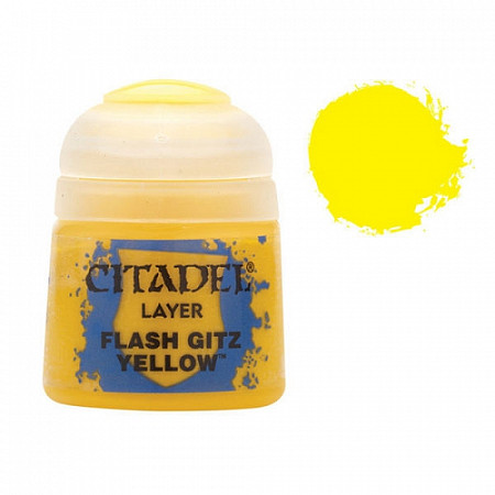 Краска для миниатюр Games Workshop Layer: Flash Gitz Yellow 22-02