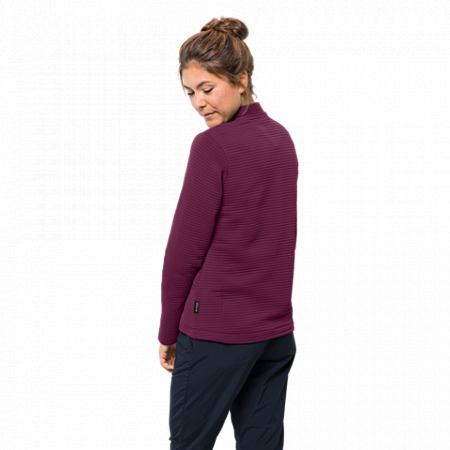 На картинке изображен Джемпер женский Jack Wolfskin Modesto Jacket Women wild berry Джемпер женский Jack Wolfskin Modesto Jacket Women wild berry