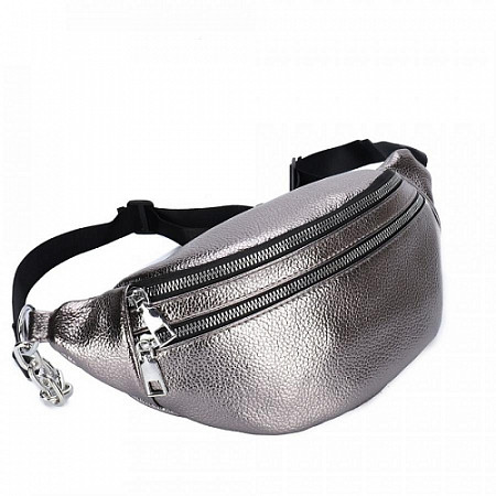 Поясная сумка женская Ors Oro OPS-0158 silver