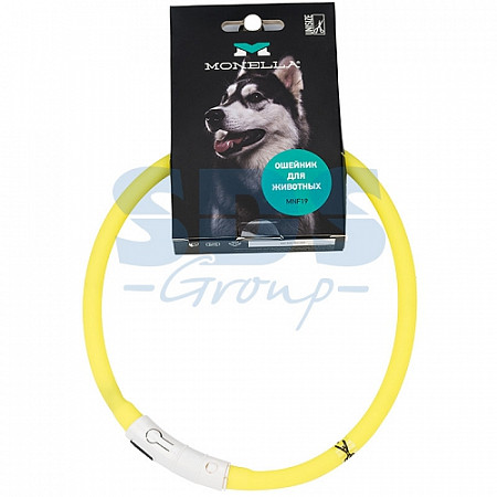 Ошейник для собак Rexant светодиодный 70 см MNF19 Monella yellow 60-0903