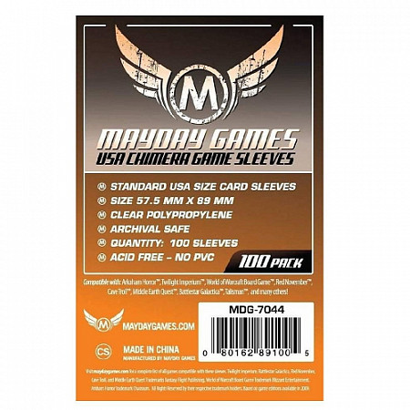 Протекторы для карт Mayday Games Стандарт 57,5x89 мм