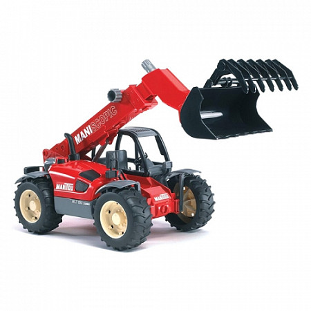 Игрушка Bruder Погрузчик колёсный Manitou MLT 633 с телескопическим ковшом 02-125