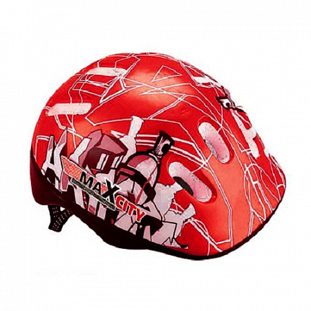Шлем для роликовых коньков Maxcity Baby City red