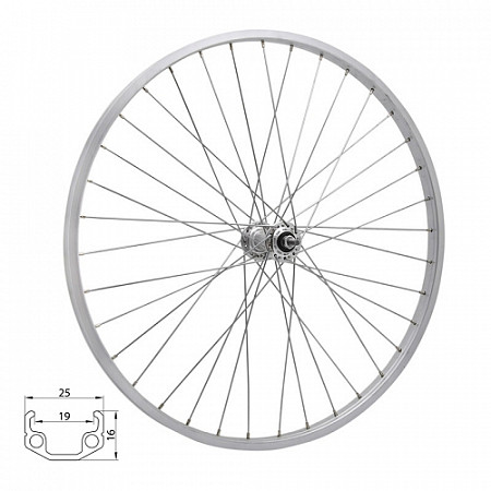 Колесо заднее Remerx 24" 507x19 702642 silver