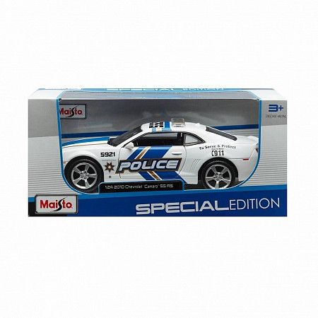 Масштабная модель автомобиля Maisto 1:24 Шевроле Камаро полиция (31208) white/blue