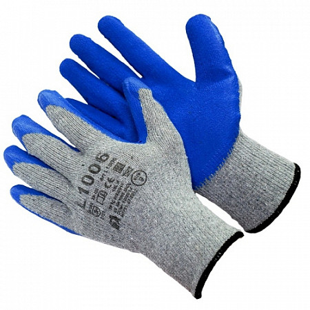 На картинке изображен Перчатки трикотажные х/б 10 класс с текстурированным латексным покрытием L1006 Перчатки трикотажные х/б 10 класс с текстурированным латексным покрытием L1006