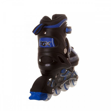 Раздвижные роликовые коньки RGX Fantom Blue (светящиеся колеса)