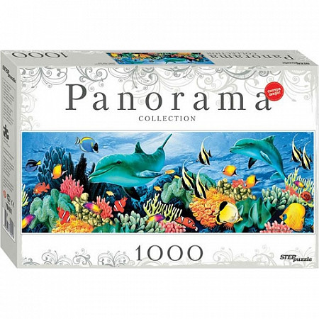 На картинке изображен Пазлы Step Puzzle 1000 Подводный мир Panorama 79401 Пазлы Step Puzzle 1000 Подводный мир Panorama 79401