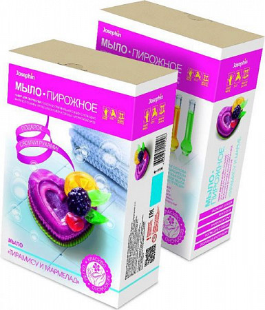 На картинке изображен Творческий набор Josephin 74069 Мыло - пирожное «Тирамису и мармелад» 981204 Творческий набор Josephin 74069 Мыло - пирожное «Тирамису и мармелад» 981204