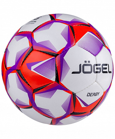 Мяч футбольный Jogel Derby №5 white/red/purple