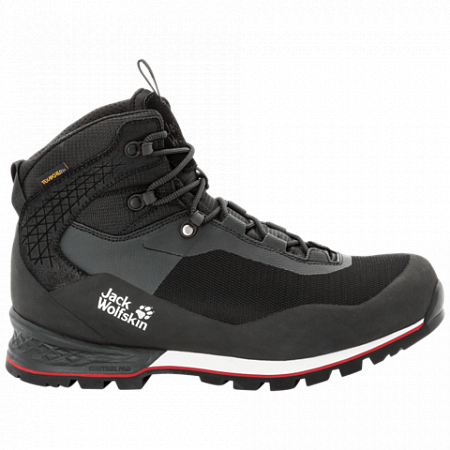 Ботинки мужские Jack Wolfskin Wilderness Lite Texapore Mid M black / red