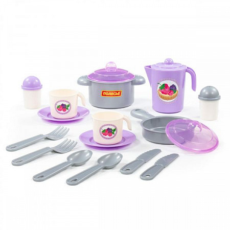 Набор детской посуды Полесье Настенька на 2 персоны (V2) (18 элементов) 79916