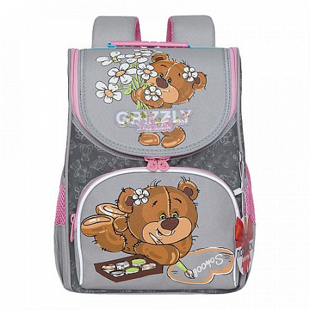 Рюкзак школьный GRIZZLY RAm-084-6 /3 grey