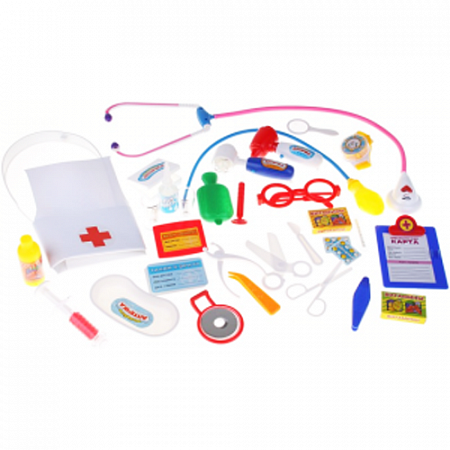 На картинке изображен Набор доктора Play Smart в чемодане 2552 Набор доктора Play Smart в чемодане 2552