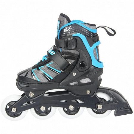 На картинке изображен Роликовые коньки раздвижные RGX Enigma blue Роликовые коньки раздвижные RGX Enigma blue
