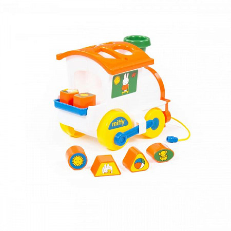 Логический паровозик Полесье Миффи с 6 кубиками №2 64257