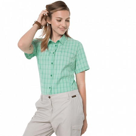 Рубашка женская Jack Wolfskin Centaura Shirt W pacific green checks