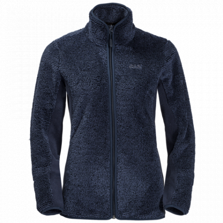 Джемпер женский Jack Wolfskin Pine Leaf Jacket Women midnight blue stripes