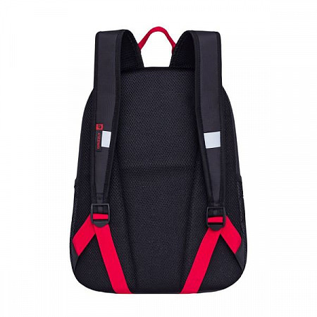 Школьный рюкзак GRIZZLY RB-863-1 black/red